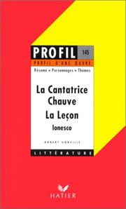 Cover of: La Cantatrice Chauve La Lecon by Robert Horville