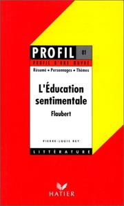 Cover of: L Education Sentimentale