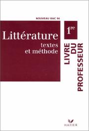 Cover of: Litterature - Textes Et Methodes - Level 1