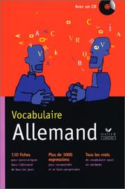 Cover of: Vocabulaire allemand