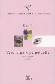 Cover of: Projet de paix