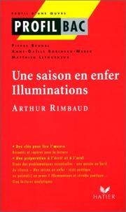 Cover of: Une saison en enfer. Illuminations de Arthur Rimbaud