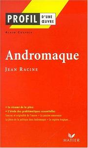 Cover of: Profil d'une oeuvre  by Jean Racine