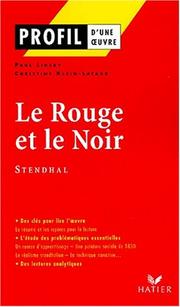 Cover of: Profil d'une oeuvre : Le rouge et le noir, chronique de 1830, Stendhal