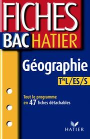 Cover of: Fiches bac : Géographie, terminales ES - L - S