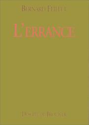 Cover of: L'errance by Bernard Feillet