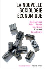 Cover of: Nouvelle sociologie économique
