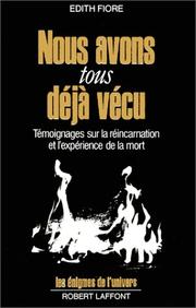 Cover of: Nous avons tous déjà vécu