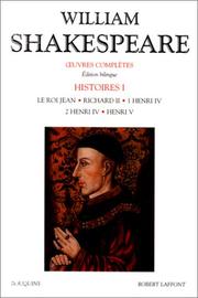 Cover of: Histoire, tome 1 by William Shakespeare, Gilles Monsarrat, Michel Grivelet