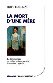 Cover of: La mort d'une mère