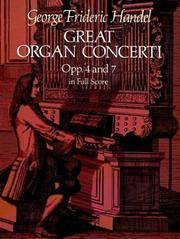 Great Organ Concerti, Opp. 4 and 7, in Full Score by George Frideric Handel