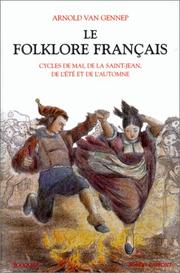 Cover of: Le folklore français, tome 2  by Arnold van Gennep