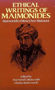 Cover of: Ethical writings of Maimonides by Moses Maimonides