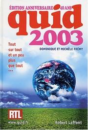 Cover of: Quid, édition 2003 by Dominique Frémy, Michèle Frémy