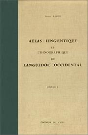 Cover of: Atlas linguistique et ethnographique du Languedoc occidental (Atlas linguistiques de la France par regions)
