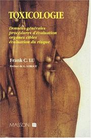 Cover of: Toxicologie