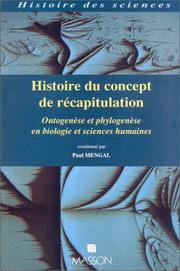 Histoire du concept de récapitulation by Mengal