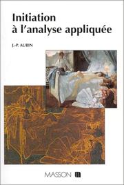 Cover of: Initiation à l'analyse appliquée by Jean Pierre Aubin
