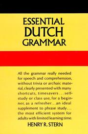 Cover of: Essential Dutch grammar by Henry R. Stern