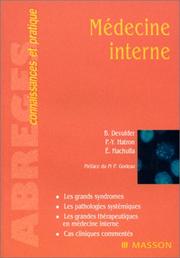 Cover of: Médecine interne by Bernard Devulder, Pierre-Yves Hatron, Eric Hachulla