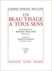 Cover of: Un beau visage à tous sens (livre non massicoté) : Choix de lettres