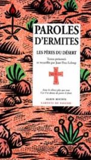 Cover of: Paroles d'ermites by Jean-Yves Leloup