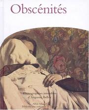 Cover of: Obscénités, photographies interdites d'Auguste Belloc