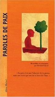 Cover of: Paroles de paix