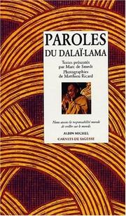 Cover of: Paroles du Dalaï-Lama by Marc de Smedt, Matthieu Ricard