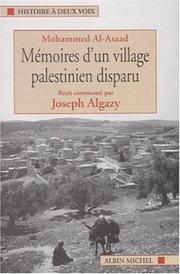 Cover of: Mémoires d'un village palestinien disparu