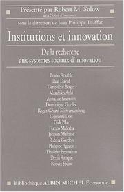 Cover of: Institutions et Innovation : De la recherche aux systèmes sociaux d'innovation