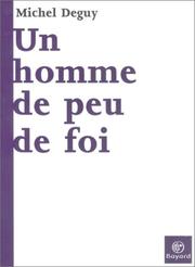 Cover of: Un homme de peu de foi