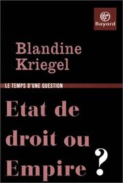 Cover of: Etat de droit ou Empire ?