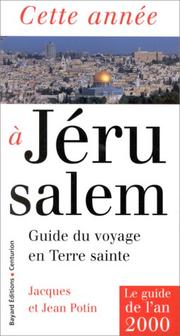 Cover of: Cette année à Jérusalem