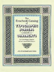 Cover of: The Enschedé catalog of typographic borders and ornaments by Enschedé (Firm)