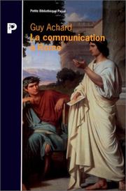 Cover of: La communication à Rome