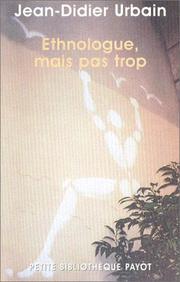 Cover of: Ethnologue, mais pas trop