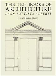 Cover of: The ten books of architecture: the 1755 Leoni edition
