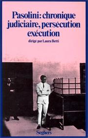 Cover of: Pasolini, chronique judiciaire