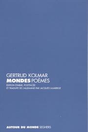 Cover of: Mondes by Gertrud Kolmar