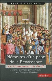 Cover of: Mémoires d'un pape de la Renaissance  by Ivan Cloulas, Vito Castiglione-Minischetti