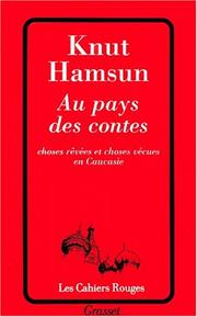 Cover of: Au pays des contes by Knut Hamsun