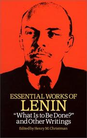 Cover of: Essential works of Lenin by Vladimir Il’ich Lenin