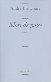 Cover of: Mots de Passe: Poemes