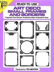 Cover of: Ready-to-Use Art Deco Small Frames and Borders (Clip Art) by Ted Menten