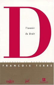 Cover of: L'Avenir du droit by 