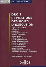 Cover of: Droit et pratique des voies d'execution 2002