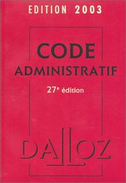 Cover of: Code administratif 2003