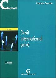 Cover of: Droit international prive 2e ed compact droit