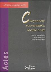 Cover of: Citoyenneté souverainete societe civile